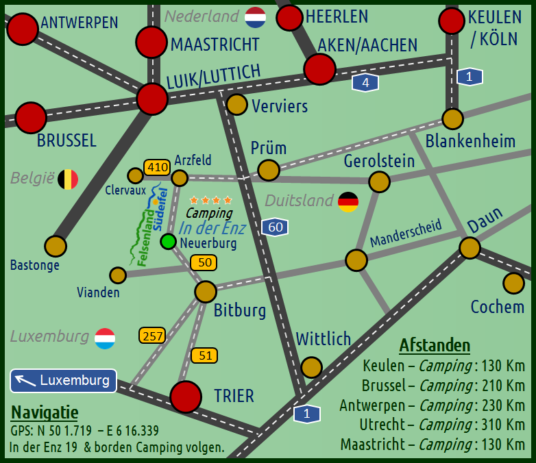 Route Camping In der Enz